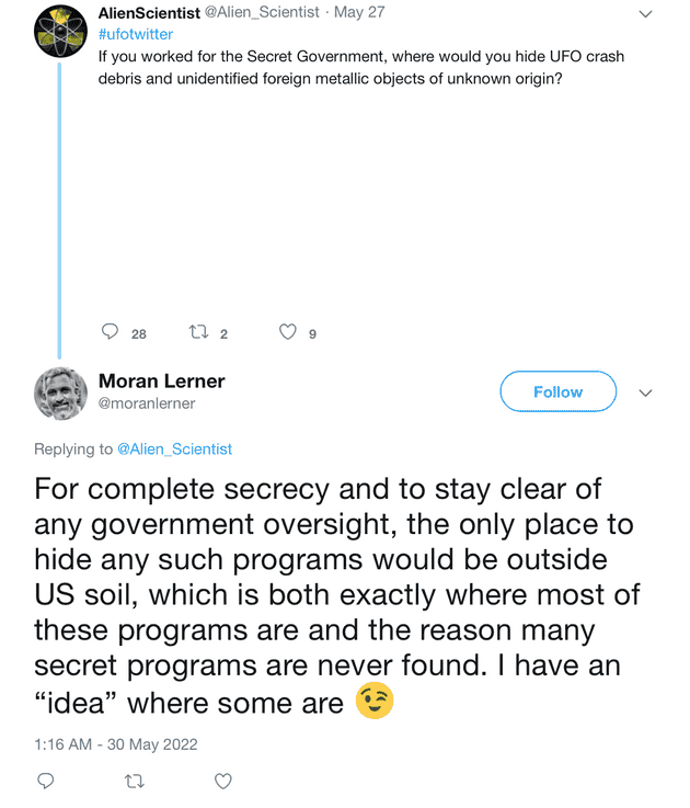 "For complete secrecy and to stay clear of any government oversight, the only place to hide any such programs would be outside US soil, which is both exactly where most of these programs are and the reason many secret programs are never found. I have an "idea" where some are"